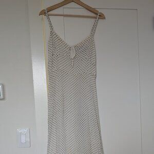 Reformation white polka maxi dress in 6